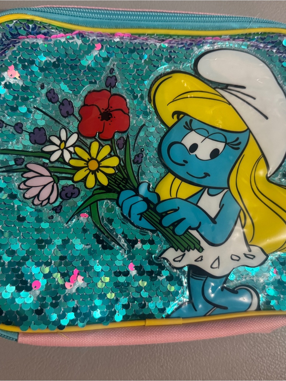 Smurfette Sequin Lunch Case